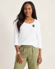 Collegiate Ashby Isles 3/4-Scoop-Neck T-Shirt - michigan_state