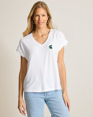 Collegiate Kauai V-Neck Shirt - michigan_state