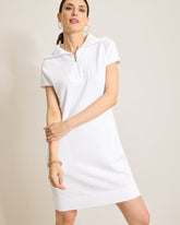 Tobago Bay Half-Zip Collared Dress - White