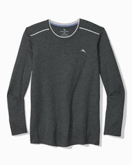 Big & Tall Jersey Long-Sleeve Crewneck T-Shirt - Heather Charcoal Grey