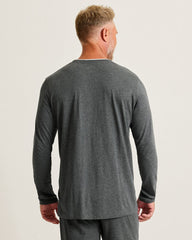 Jersey Long-Sleeve Crewneck T-Shirt - Heather Charcoal Grey