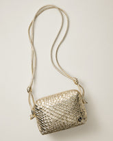 Halton Woven Crossbody Bag - Gold