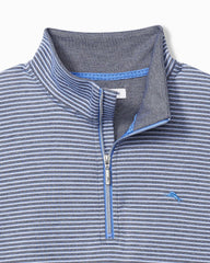 Big & Tall Textured Stripe Half-Zip Sweatshirt - Blue Vault