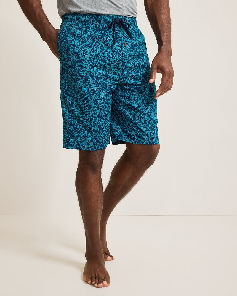 Big & Tall Woven Tropical Print Pajama Shorts - Summer Night