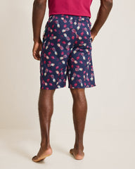 Big & Tall Woven Tropical Print Pajama Shorts - Peacoat Navy