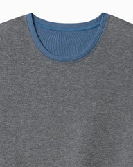 Big & Tall Reversible Interlock Short-Sleeve Top - Dark Grey Heather