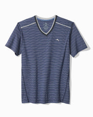 Big & Tall Jersey Short-Sleeve V-Neck T-Shirt - Stripe Blue