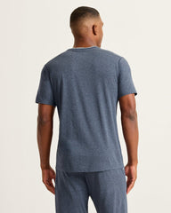Jersey Short-Sleeve V-Neck T-Shirt - Heathered Blue