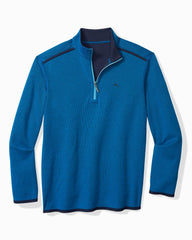 Big & Tall Textured Knit Reversible Half-Zip Sweatshirt - Navy