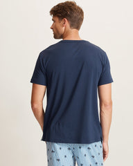 Big & Tall Solid Marlin Jersey Short-Sleeve T-Shirt - Deep Navy