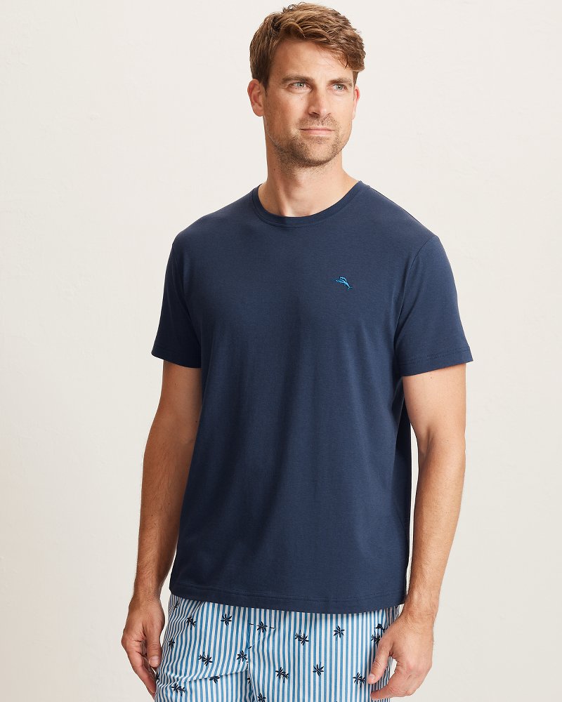 Big & Tall Solid Marlin Jersey Short-Sleeve T-Shirt - Deep Navy