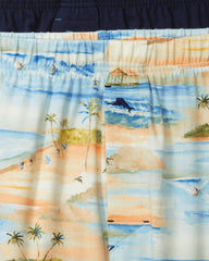 Big & Tall Print and Solid Knit Boxers — 2-Pack - Beach Blue