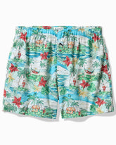 Woven Tropical Print Boxers - Big Sky Blue