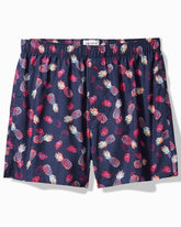 Woven Tropical Print Boxers - Peacoat Navy