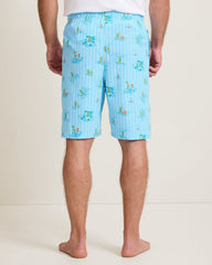 Big & Tall Seersucker Pajama Shorts - Dusty Teal