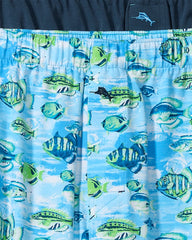 Big & Tall Knit Tropical Paradise Print Boxers - 2-Pack - Blue Atoll