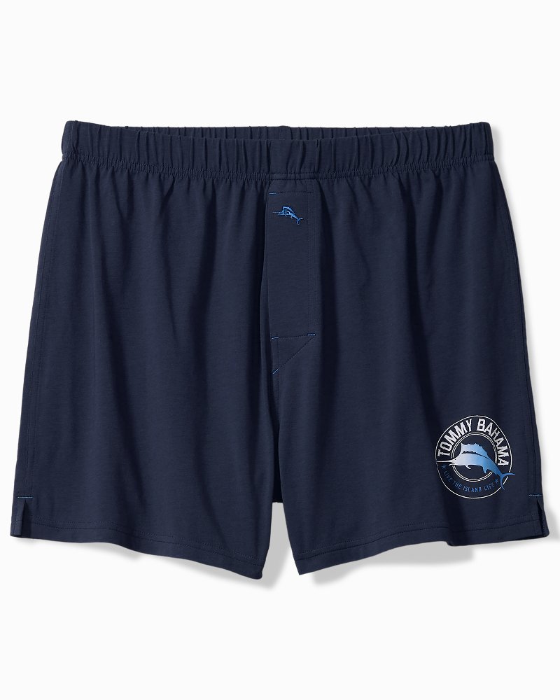 Big & Tall Solid Marlin Jersey Boxers - Deep Navy