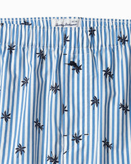 Big & Tall Woven Poplin Paradise Print Boxers - Blue Cabana