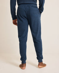 Big & Tall Textured Twill Stripe Joggers - Dark Moonlight