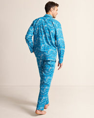 Woven Long Sleeve & Pants Pajama Set - Slate Teal