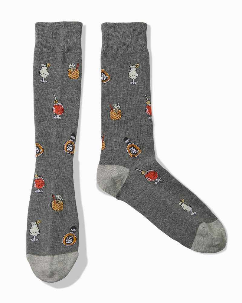 Buzzed & Beachy Socks - Grey Heather