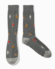Buzzed & Beachy Socks - Grey Heather