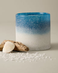 Sea Salt & Coastal Mist Frosted Glass 8.8-oz. Candle - Sea Salt