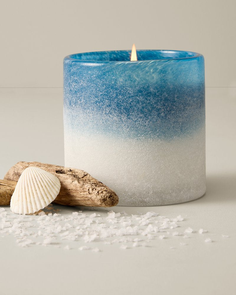 Sea Salt & Coastal Mist Frosted Glass 8.8-oz. Candle - Sea Salt