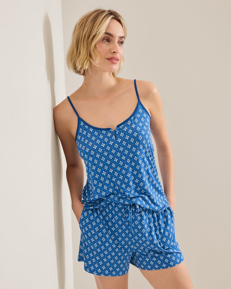 Jersey Tank Top & Boxers Pajama Set - Coastline Navy