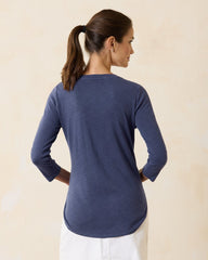 Collegiate Ashby Isles Rib 3/4-Sleeve T-Shirt - Kansas