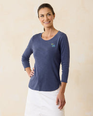 Collegiate Ashby Isles Rib 3/4-Sleeve T-Shirt - Kansas