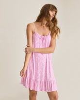 Jersey Sleeveless Short Chemise - Raspberry Creamsicle