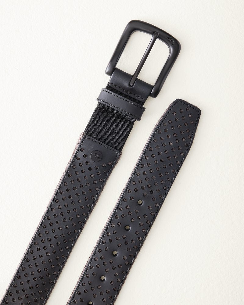 Cushion-Back Perforated Belt - Black