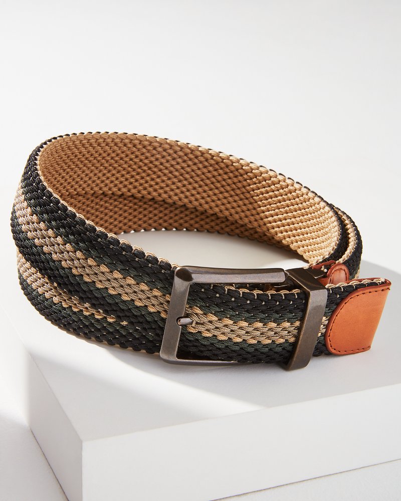 Reversible Stretch Cord Belt - Khaki