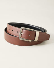 Big &amp; Tall Reversible Wide Feather-Edge Belt - Black/Brown
