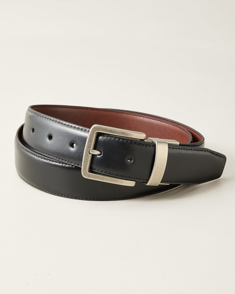 Big &amp; Tall Reversible Wide Feather-Edge Belt - Black/Brown