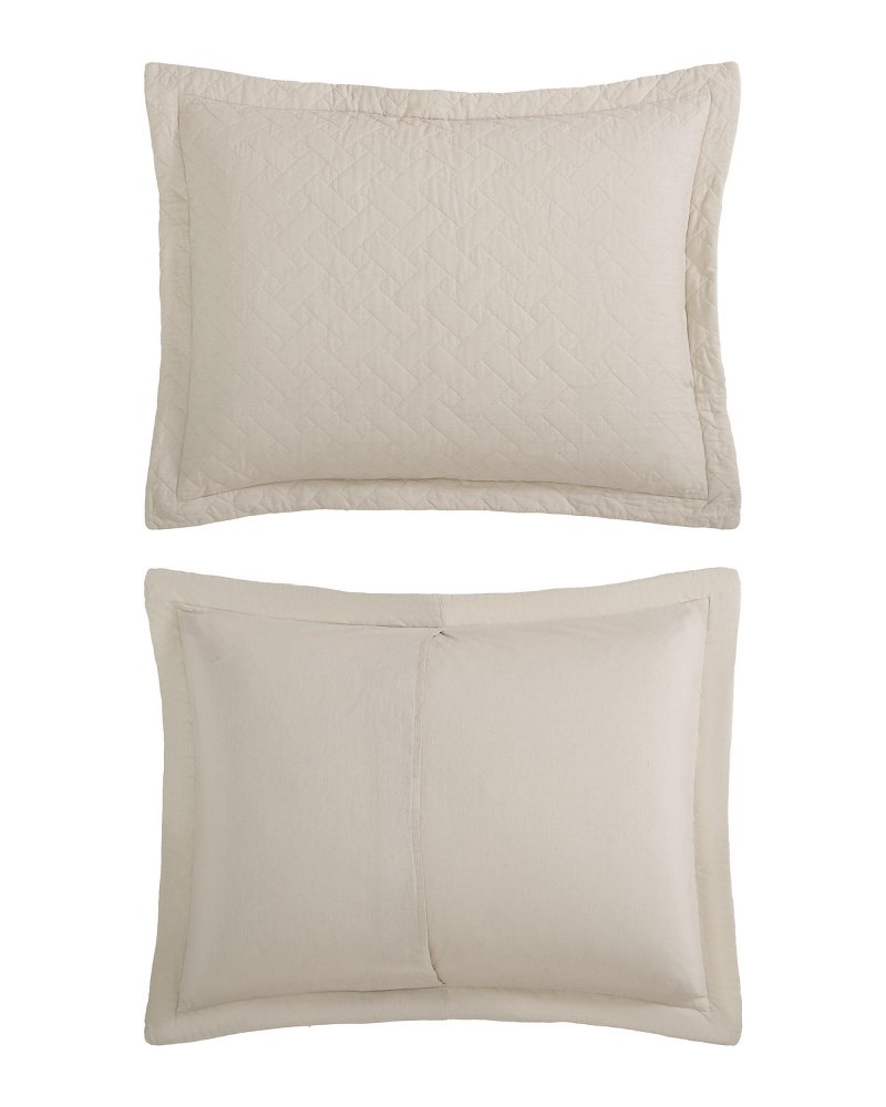 Raffia Solid 2-Piece Twin Quilt Set - Beige