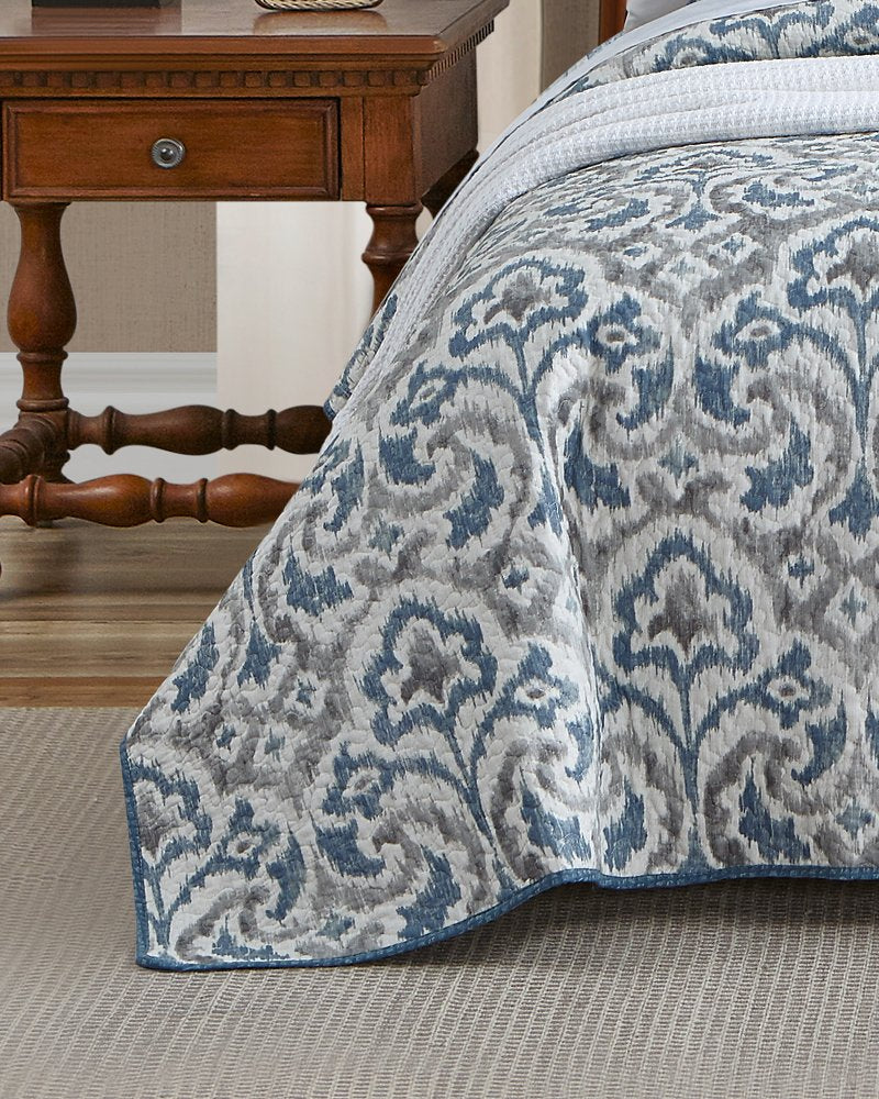 Cape Verde 3-Piece Full/Queen Quilt Set - Grey