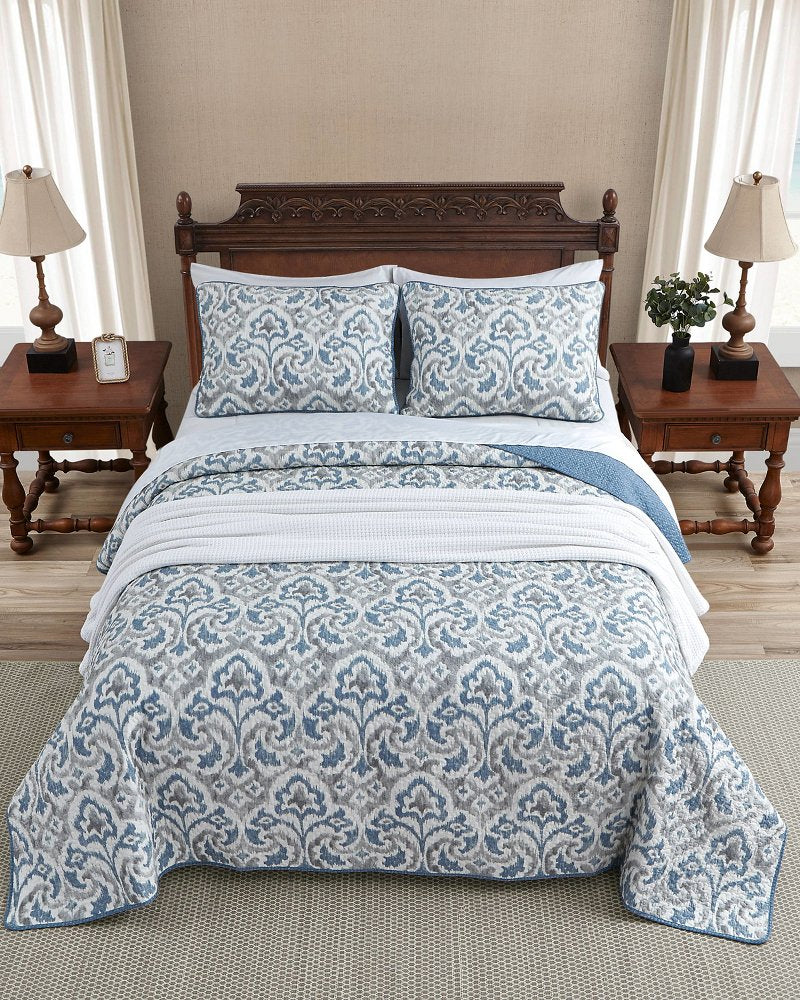 Cape Verde 3-Piece King Quilt Set - Grey