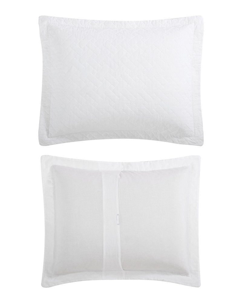Raffia Solid 2-Piece Twin Quilt Set - White