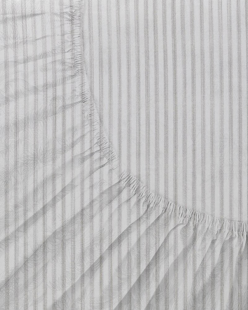 Paloma Stripe 4-Piece King Sheet Set - Grey