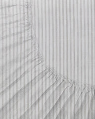 Paloma Stripe 4-Piece Queen Sheet Set - Grey