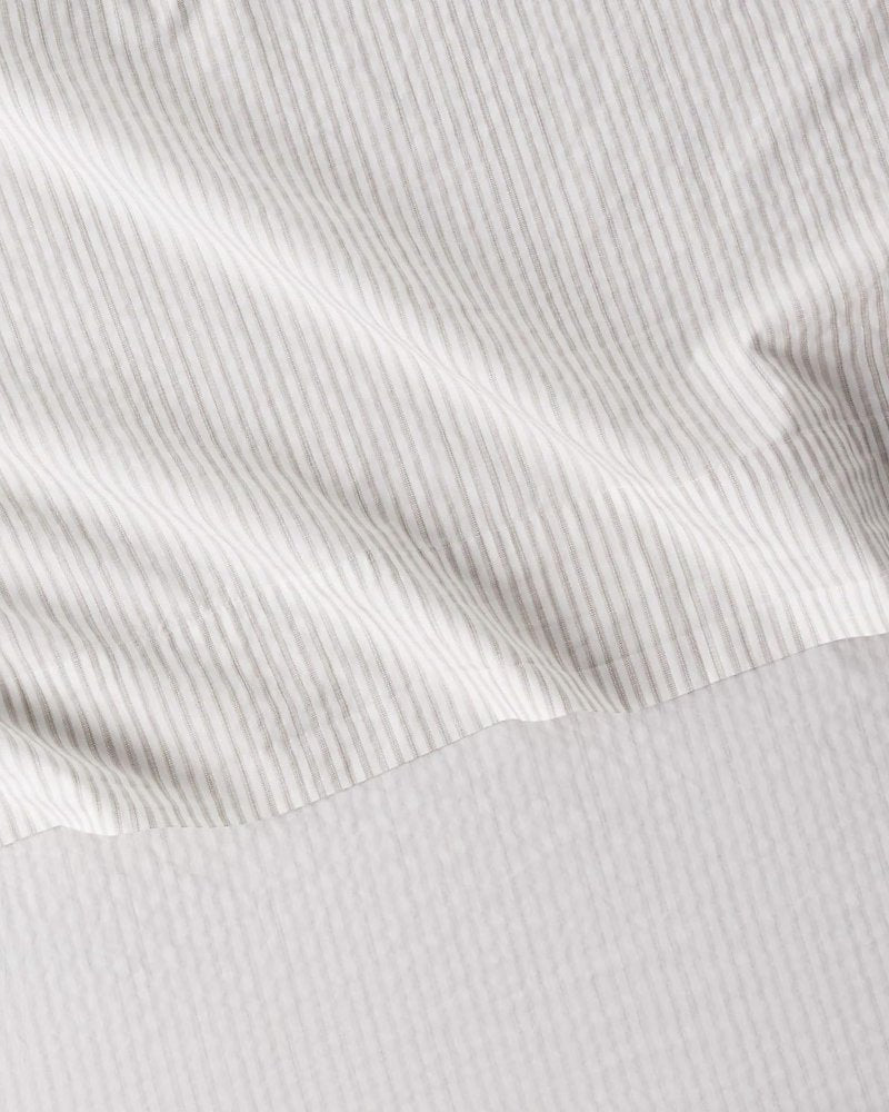 Paloma Stripe 4-Piece Queen Sheet Set - Grey