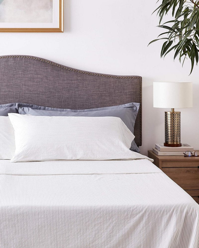 Paloma Stripe 4-Piece King Sheet Set - Grey