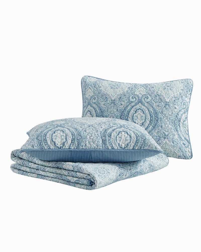 Turtle Cove 2-Piece Twin Quilt Set - Caribbean Sea