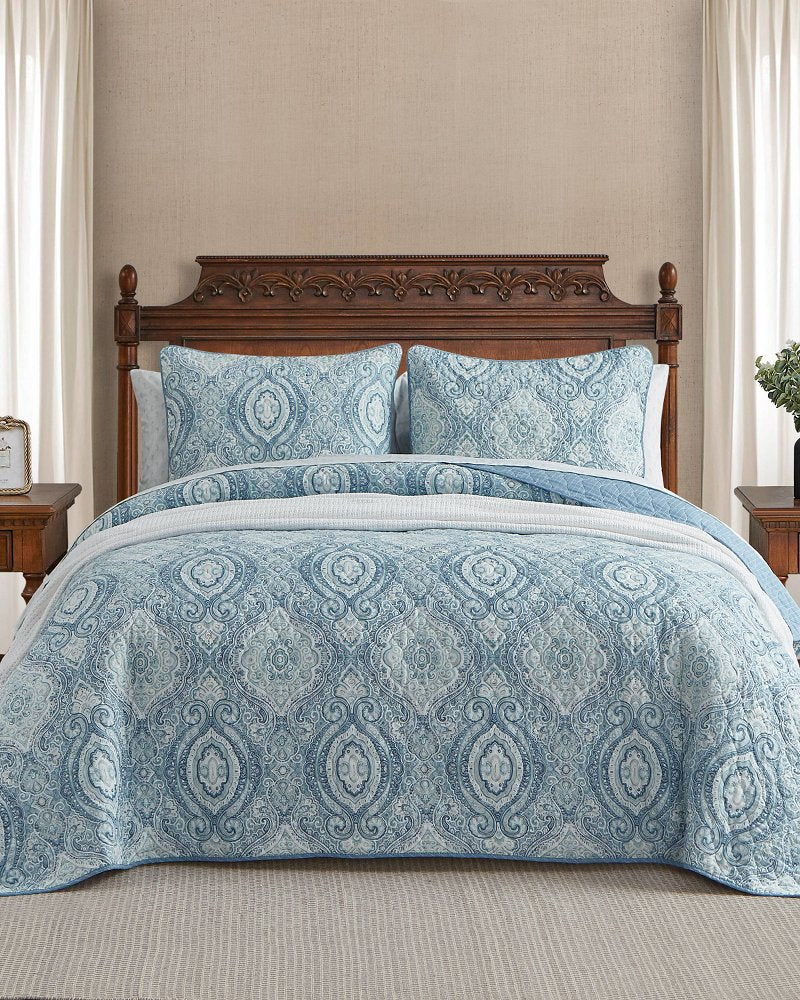 Turtle Cove 3-Piece King Quilt Set - Caribbean Sea