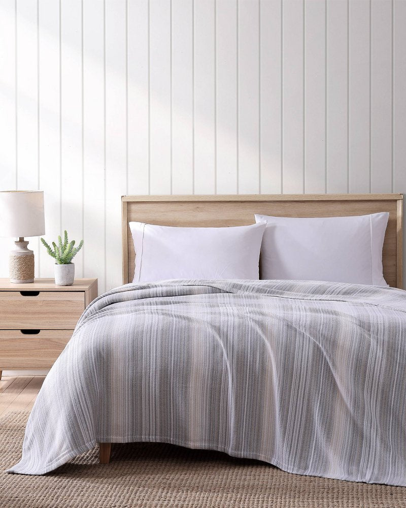 Sandy Shore Stripe Dune Full/Queen Blanket - Dune
