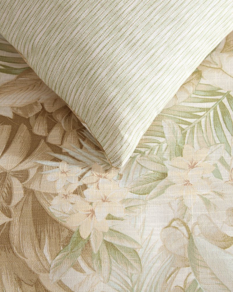 Palm Paradise Reversible 3-Piece Full/Queen Comforter Set - Sage Green