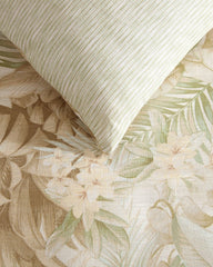 Palm Paradise Reversible 3-Piece King Comforter Set - Sage Green