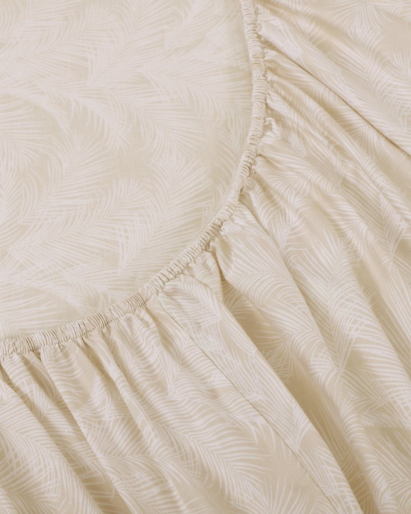 Island Estate All Over Palms 4-Piece King Sheet Set - Golden